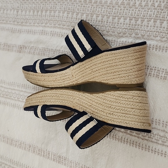Lands End Slip On Espadrille Sandals Coastal Nautical Womens 7 - Picture 10 of 10